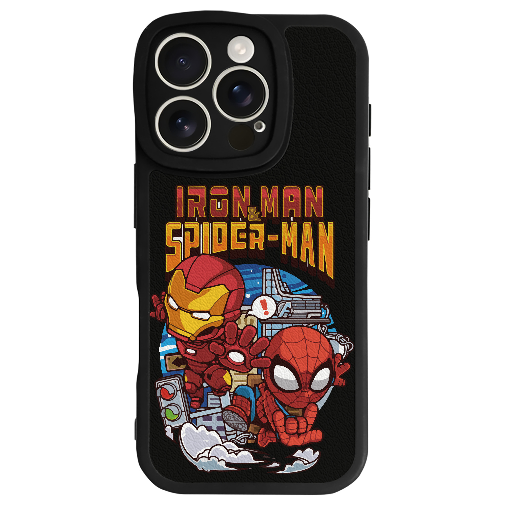 （画像用） アベンジャーズ The Avengers 【iPhone 16シリーズ対応】シリコンスマホケース（レザー調） 材質：シリコン